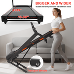 Foldable Treadmill with Incline, Electric Treadmill with Bluetooth Speaker