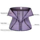 Women's Latex Waist Trainer - Purple Body Shaper Slimming Belt for Sports, Posture Support