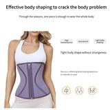 Women's Latex Waist Trainer - Purple Body Shaper Slimming Belt for Sports, Posture Support