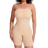 Strapless Bodysuit for Women Seamless Compression Shapewear Tummy Control Butt Lifter Body Shaper