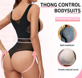 Thong Shapewear Bodysuits Tummy Control Girdle for Women Open Bust Body Shaper Slimming Bodysuit