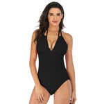 Women's Swimwear Slimming Conservative Halter One-Piece Swimsuit