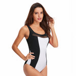 Sexy Swimsuit Mesh Strap Conservative One-Piece Swimwear