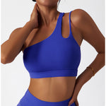 One-Shoulder Cloud-Feel Sports Bra – Shockproof Yoga & Workout Top