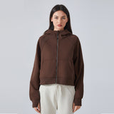 New Women's Zipper Hooded Sports Jacket