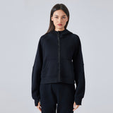 New Women's Zipper Hooded Sports Jacket