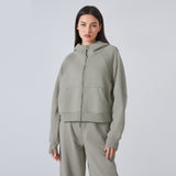 New Women's Zipper Hooded Sports Jacket