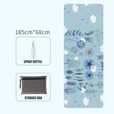 Foldable Anti Slip Yoga Towel Mat Thickened Suede Sweat-Absorbent Fitness Blanket with Printed Design