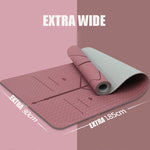 Extra-Wide TPE Non-Slip Yoga & Fitness Mat - Thick, Noise-Reducing Home Exercise Pad