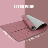 Extra-Wide TPE Non-Slip Yoga & Fitness Mat - Thick, Noise-Reducing Home Exercise Pad