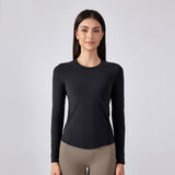 Second-Skin Fitted Long-Sleeve Yoga Top – Stretch, Sculpt, and Comfort for Pilates and Training