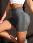 Women's Seamless Knitted Yoga Shorts Honey Peach Hip Lift High Waist Fitness Pants Tight legging