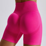 Women's Seamless Knitted Yoga Shorts Honey Peach Hip Lift High Waist Fitness Pants Tight legging