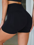 Women's Seamless Knitted Yoga Shorts Honey Peach Hip Lift High Waist Fitness Pants Tight legging