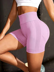 Women's Seamless Knitted Yoga Shorts Honey Peach Hip Lift High Waist Fitness Pants Tight legging