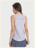 New Back Hollow Sports Sleeveless T-shirt Lightweight Breathable Fitness Top