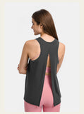 New Bow Back Loose Breathable Running Hoodie Bare Skin friendly Strap Tank Top