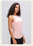 New Bow Back Loose Breathable Running Hoodie Bare Skin friendly Strap Tank Top