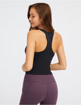 New Y-shaped back yoga vest women's U-neck tight skin training fitness top with pad