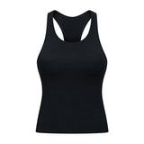 New Y-shaped back yoga vest women's U-neck tight skin training fitness top with pad