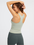 New Y-shaped back yoga vest women's U-neck tight skin training fitness top with pad