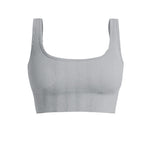 TK Bestseller: Ribbed U-Back Sports Bra for Women with Shock Absorption and Removable Padding, Ideal for Yoga Tops, Fitness, and Sportswear