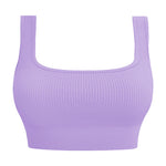 TK Bestseller: Ribbed U-Back Sports Bra for Women with Shock Absorption and Removable Padding, Ideal for Yoga Tops, Fitness, and Sportswear