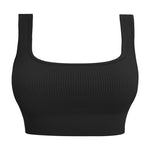 TK Bestseller: Ribbed U-Back Sports Bra for Women with Shock Absorption and Removable Padding, Ideal for Yoga Tops, Fitness, and Sportswear