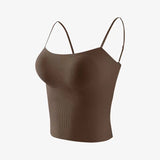 Ladies' Seamless Camisole with Built-in Chest Padding: Stylish, Versatile, and Slimming Sports Tank