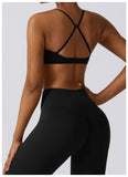 Strappy Back Barely-There Sports Bra – Quick-Dry Yoga & Running Top