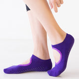 Pilates Hole Instep Non-slip Yoga Socks(3 Pairs,Random Colors)