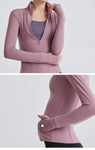 Women's New arrival yoga jacket plus size with zipper and pocket sports top coat