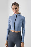 Women's Slim Fit Yoga Workout Jacket Full Zip Running Lightweight Outerwear