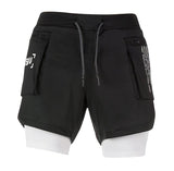 Men’s Running Shorts Quick Dry Gym Athletic Workout Shorts for Men with Zipper Pockets