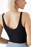 Sexy V Neck Moving Comfort Sports Bra Cropped Workout Top Yoga Vest