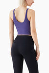 Sexy V Neck Moving Comfort Sports Bra Cropped Workout Top Yoga Vest