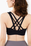 Sexy Crisscross Back Workout Yoga Padded Bra Tops with Removable Cups