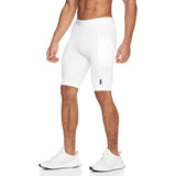 Men's Compression Shorts Compression Yoga Shorts Underwear with Pocket