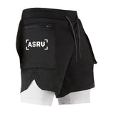 Men’s Running Shorts Quick Dry Gym Athletic Workout Shorts for Men with Zipper Pockets