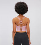 New back cross strap beauty fitness yoga bra top vest