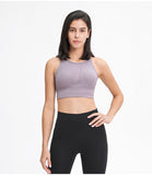 New design mesh center high impact O-neck fitness yoga bra