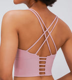 New back cross strap beauty fitness yoga bra top vest