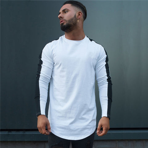 Men's Solid color oflong sleeve Sport Tee