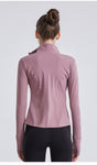 Women's New arrival yoga jacket plus size with zipper and pocket sports top coat