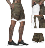 Mens 2 in 1 Running Shorts with Pocket & Towel Loop