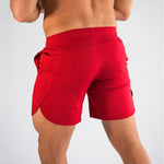 Men's Solid Gym Shorts Bodybuilding Running Training Jogging Short Pants with Pocket