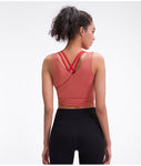 Fashion  Workout tight Yoga Crop Top Gym Vest with strap