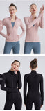 Women's New arrival yoga jacket plus size with zipper and pocket sports top coat