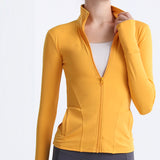 Women's New arrival yoga jacket plus size with zipper and pocket sports top coat