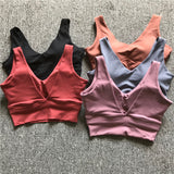 Women's Sports Bra with Deep V Workout Yoga Bra